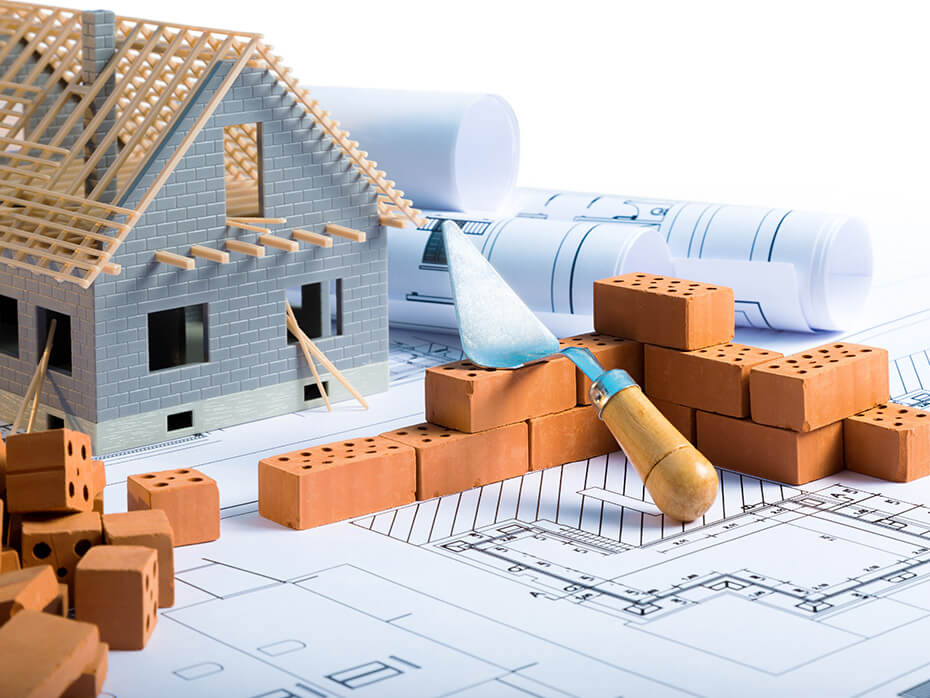 expander-budowa-domu-tytulowa Budowa domu krok po kroku - cegły ustawione na projekcie domu